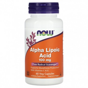 Альфа-липоевая кислота NOW FOODS ALA ALPHA LIPOIC ACID 100mg, 60 капсул