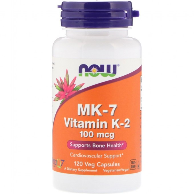 БАД NOW FOODS MK-7 Менахинон, витамин K-2, 100 мкг, 120 капсул NS32642