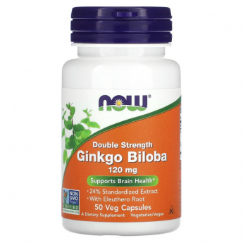 Гинкго билоба NOW FOODS GINKGO BILOBA 120 mg 50 капсул