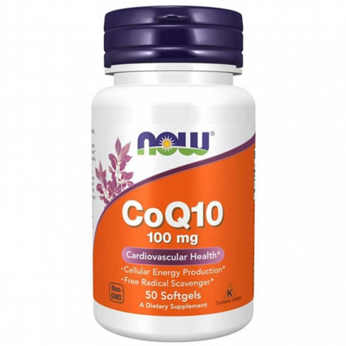 Коэнзим NOW FOODS COQ10, 100 мг - 50 капсул NS32586