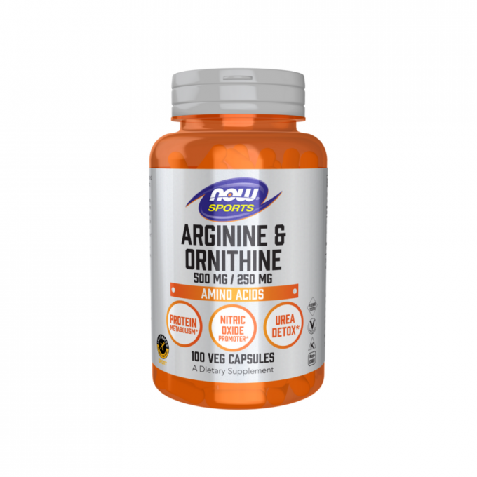 L-Аргинин + L-Орнитин NOW FOODS Arginine + Ornithine 100 капсул NS28660