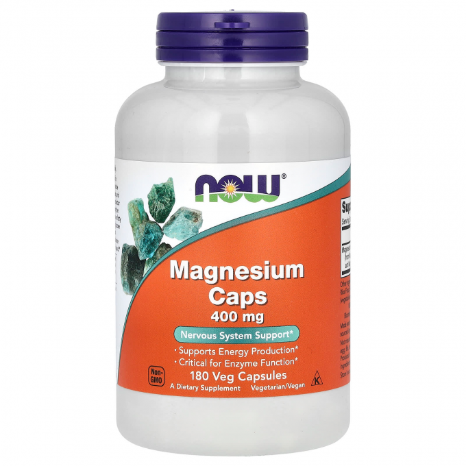 Магний NOW FOODS MAGNESIUM 400mg 180 вегкапсул NS31069