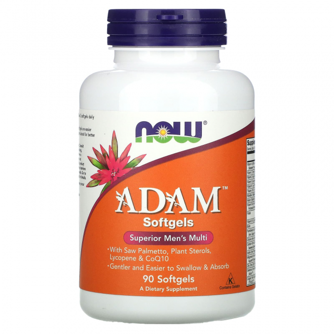 Мультивитамины для мужчин NOW FOODS ADAM 90 софткапсул NS32555