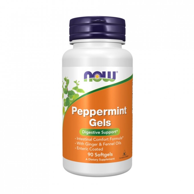 Мята Перечная Масло NOW FOODS PEPPERMINT GELS 90 капсул NS33248