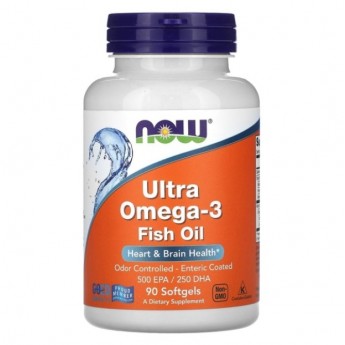 Омега NOW FOODS ULTRA OMEGA-3, 500 EPA / 250 DHA, 90 капсул