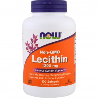 Подсолнечный лецитин NOW FOODS LECITHIN 1200 мг - 100 желатиновых капсул