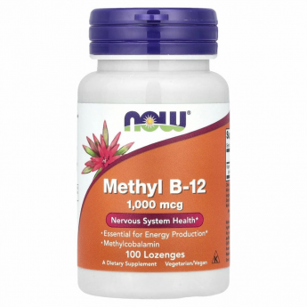 Витамин NOW FOODS METHYL B-12 10000 mcg 60 пастилок